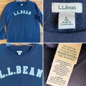 L.L. Bean Blue Boxy Long Sleeve Sweatshirt